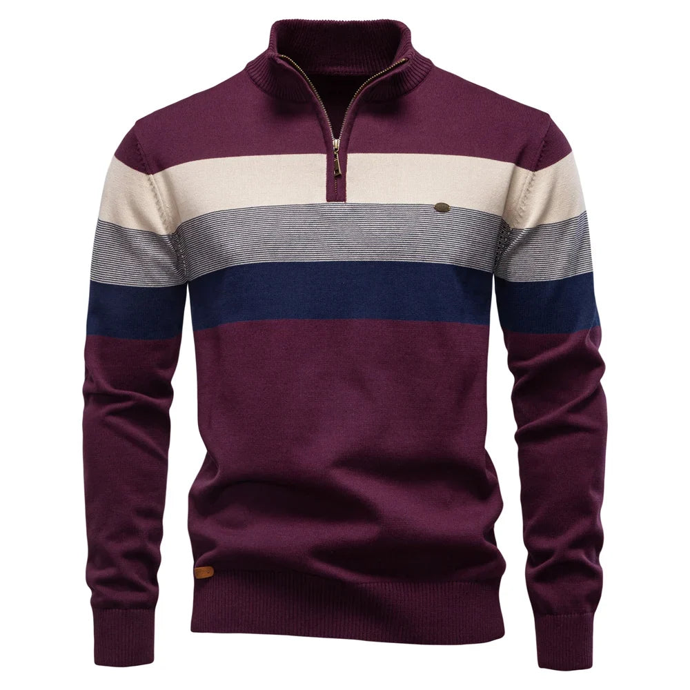 Color-Block Quarter-Zip Sweater alternate view 5