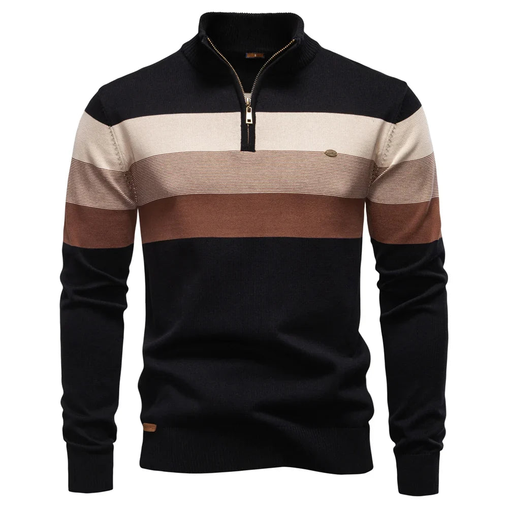Color-Block Quarter-Zip Sweater alternate view 6