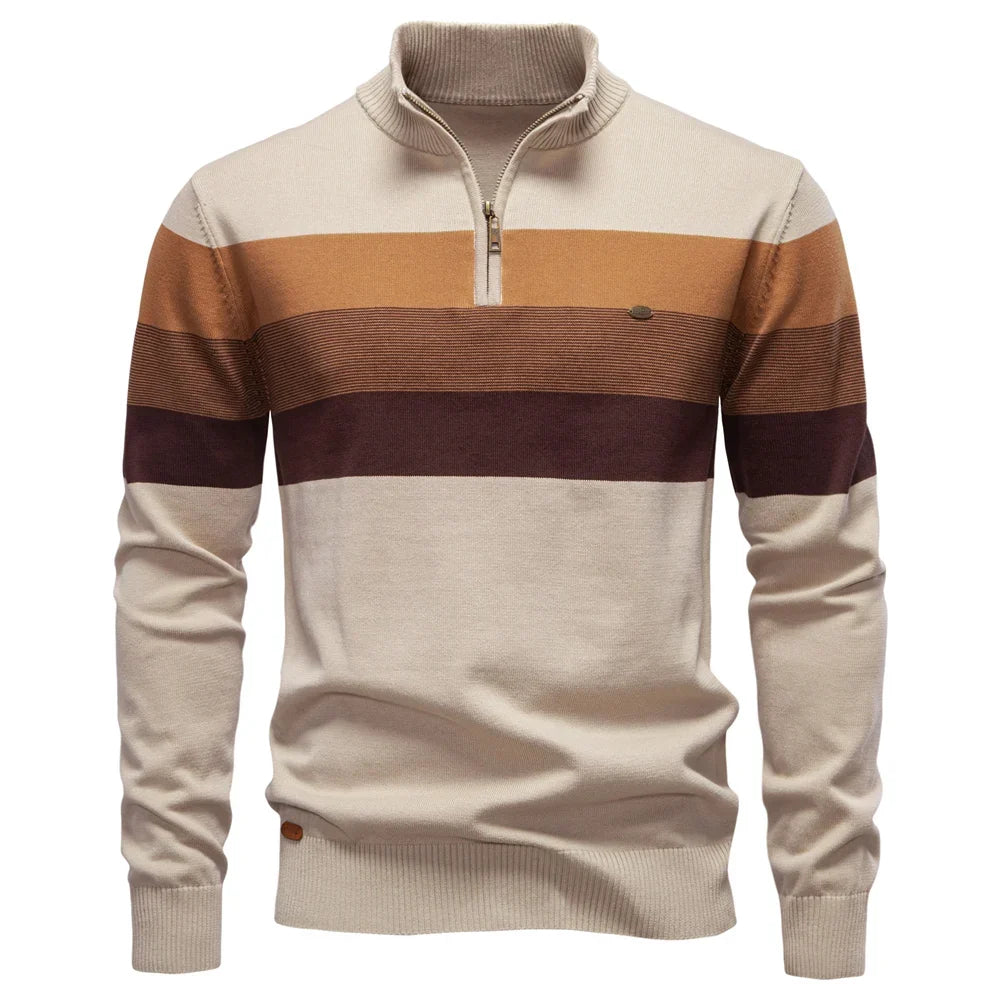 Color-Block Quarter-Zip Sweater alternate view 7