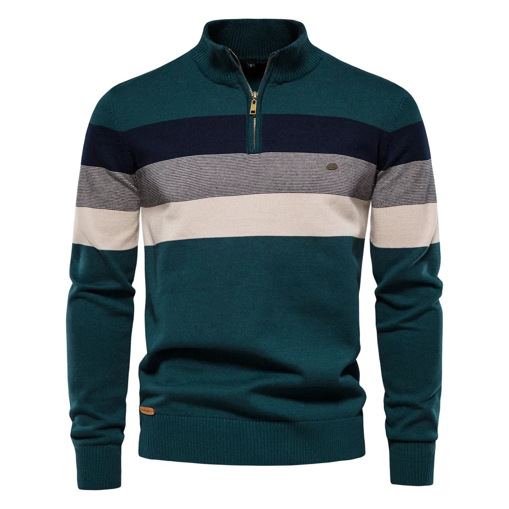 Color-Block Quarter-Zip Sweater alternate view 9