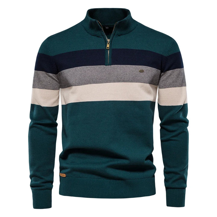 Color-Block Quarter-Zip Sweater alternate view 9