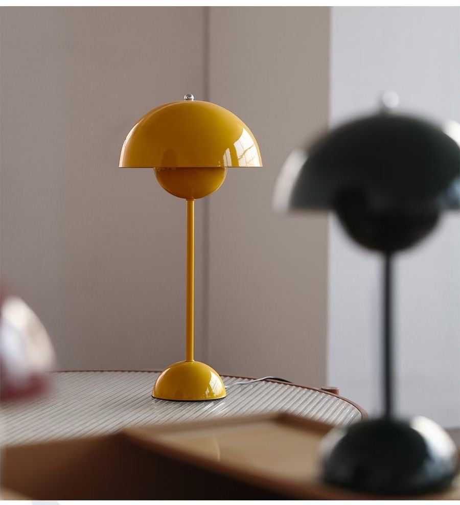 Mustard Color-Changing Mushroom Table Lamp front view