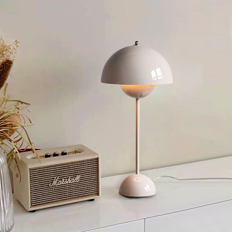 Color-Changing Mushroom Table Lamp angled view