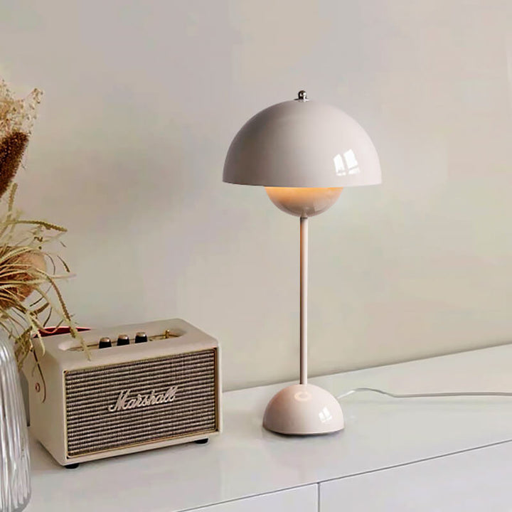 Color-Changing Mushroom Table Lamp angled view