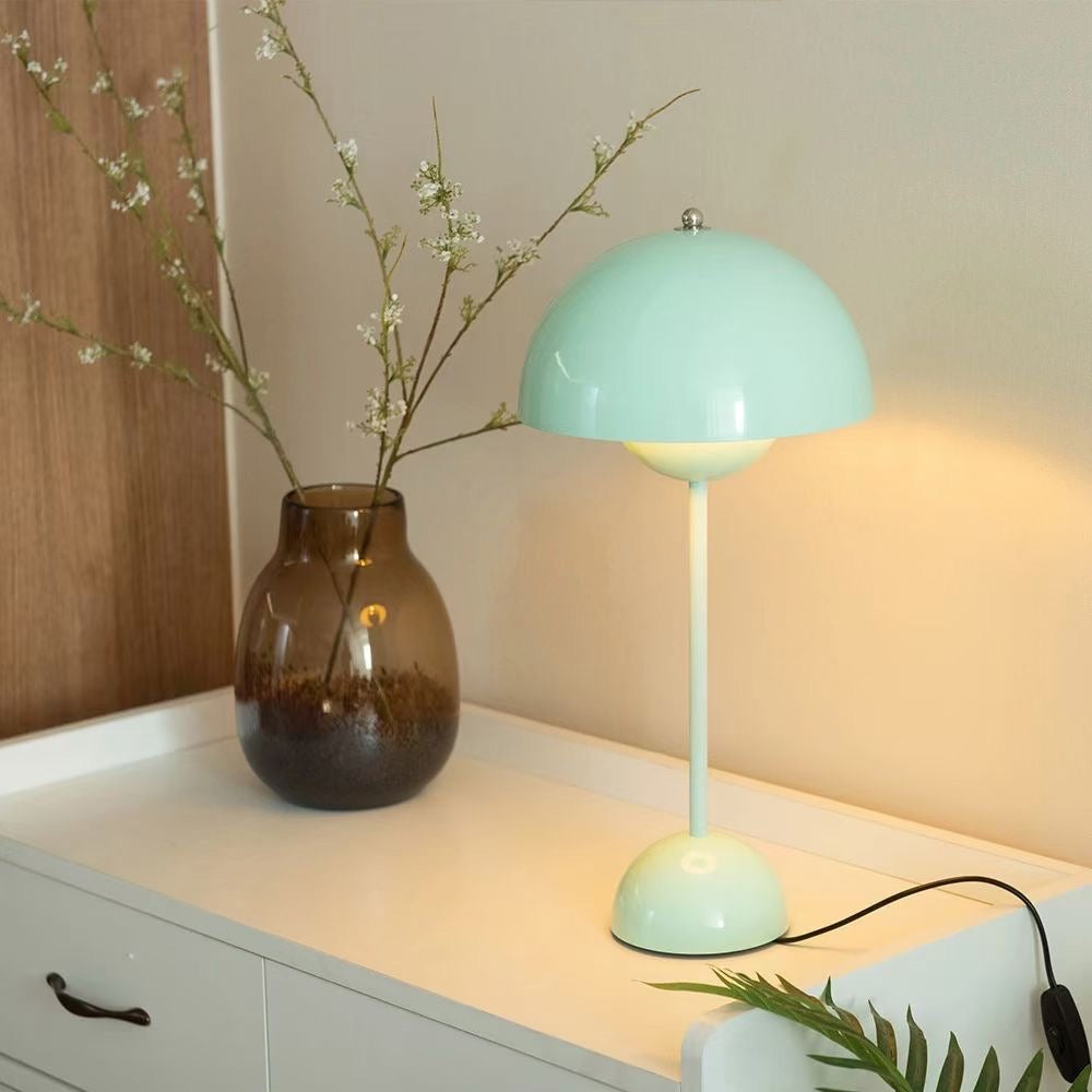 Mint Color-Changing Mushroom Table Lamp front view