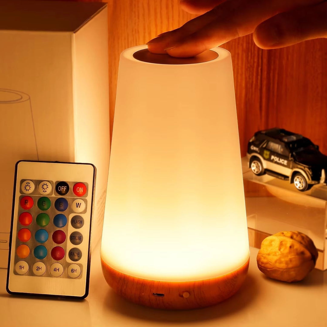 Color-Changing Touch Bedside Lamp front view