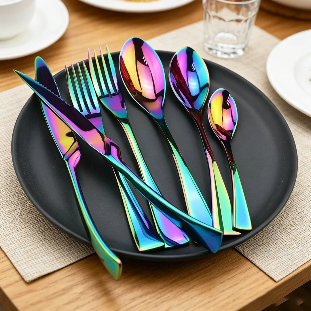 Rainbow Stainless Steel Silverware Set product view