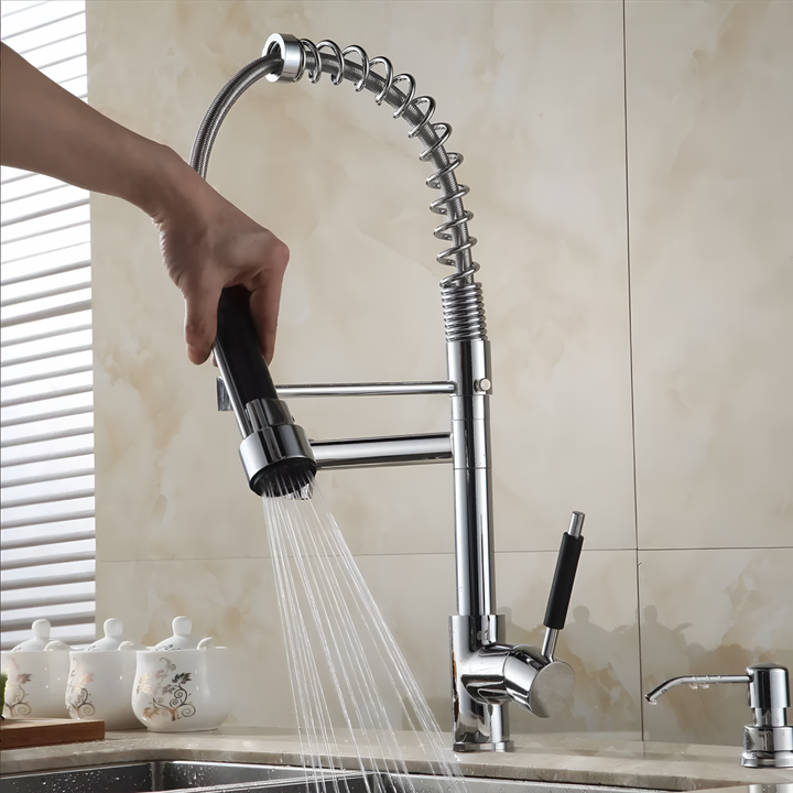 Commercial-Style Pull-Down Kitchen Faucet full view