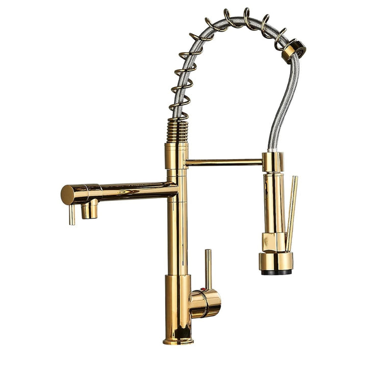 Commercial-Style Pull-Down Kitchen Faucet installed at sink