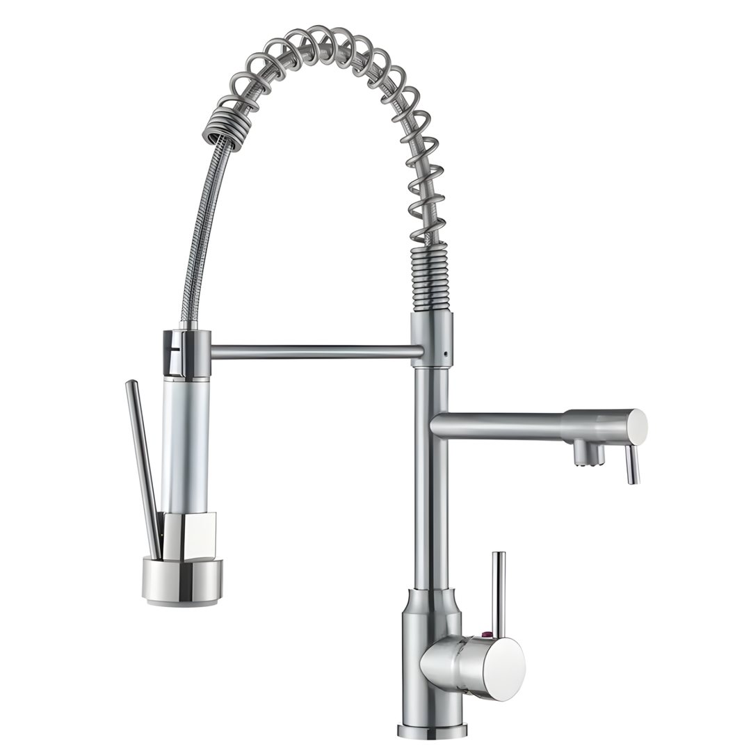 Commercial-Style Pull-Down Kitchen Faucet spout detail