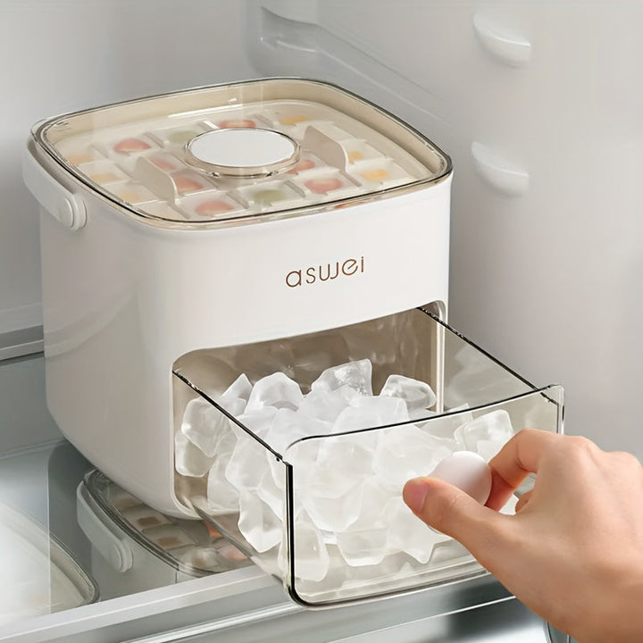 Compact Countertop Ice Maker in refrigerator
