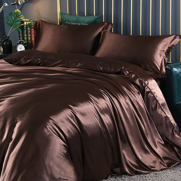 Cooling Silk Bedding Set fitted sheet corner