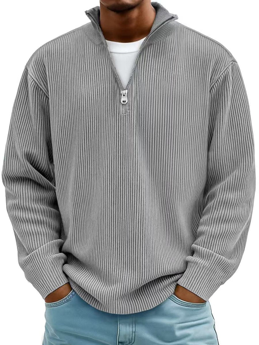 Corded Rib Quarter-Zip Pullover alternate view 10