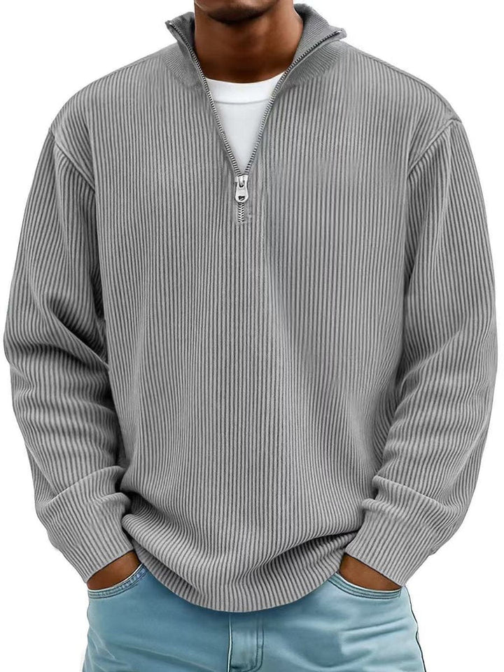 Corded Rib Quarter-Zip Pullover alternate view 10