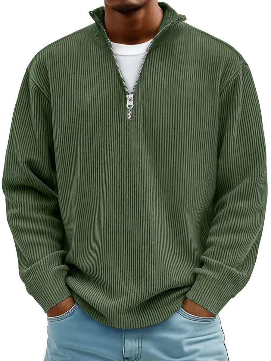 Corded Rib Quarter-Zip Pullover alternate view 9