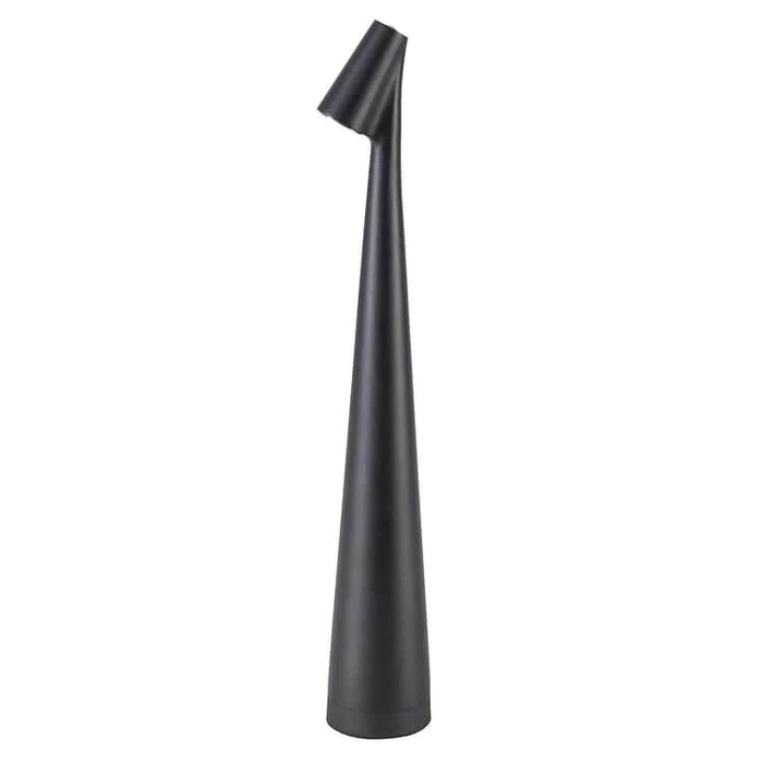 Black Cordless Cone Table Lamp front view