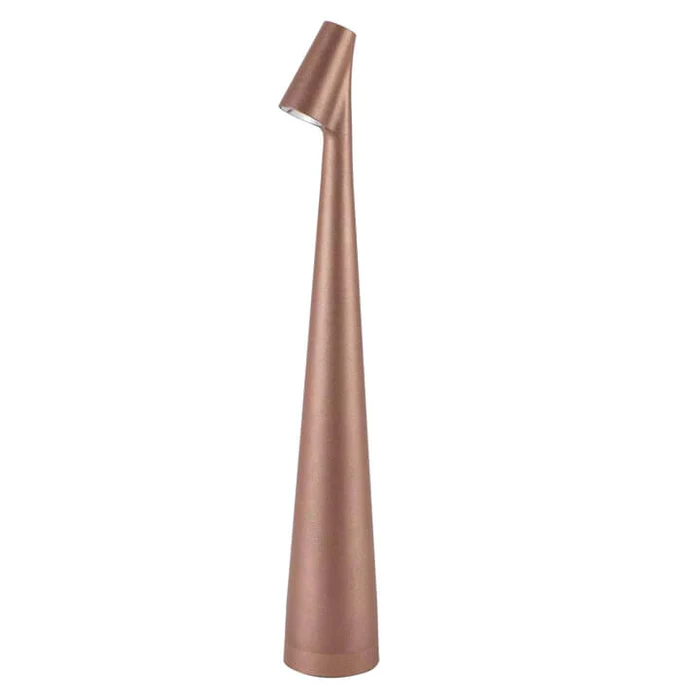 Golden Brown Cordless Cone Table Lamp front view