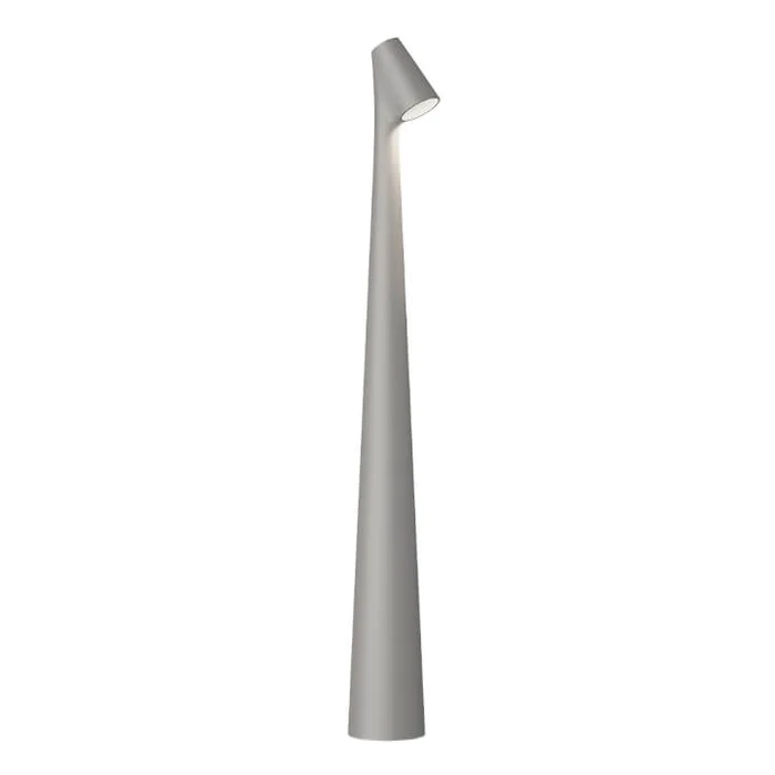 Silver Cordless Cone Table Lamp front view