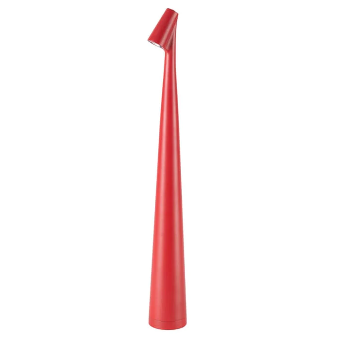 Red Cordless Cone Table Lamp front view