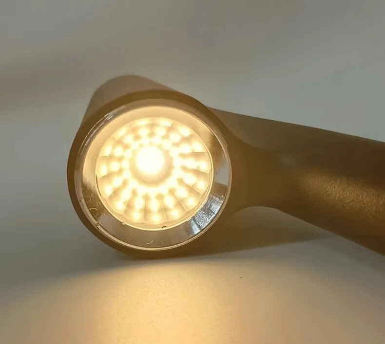 Golden Brown Cordless Cone Table Lamp LED detail