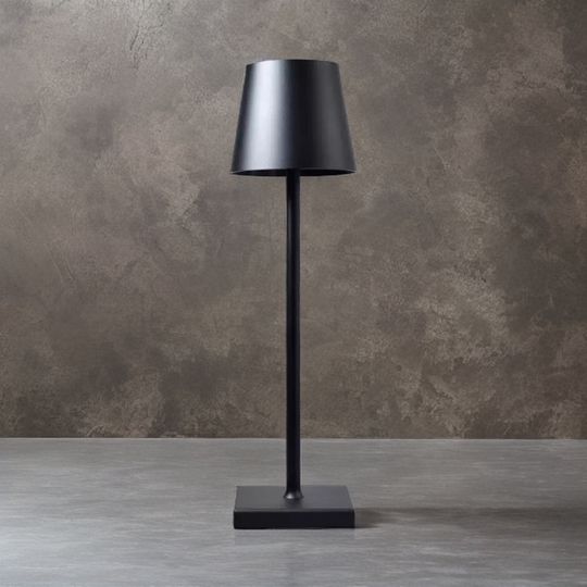 Black Cordless Rechargeable LED Table Lamp detail view