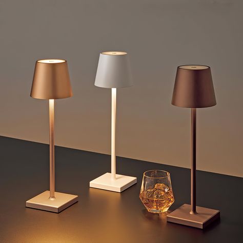Cordless Rechargeable LED Table Lamp color options