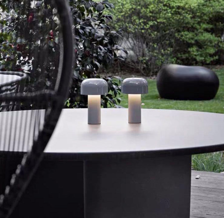 Cordless Rechargeable Mushroom Lamp detail view