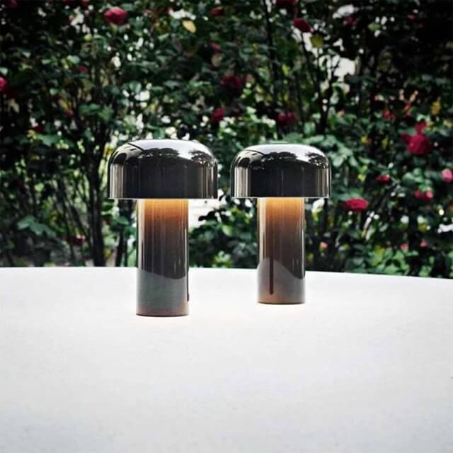 Cordless Rechargeable Mushroom Lamp detail view