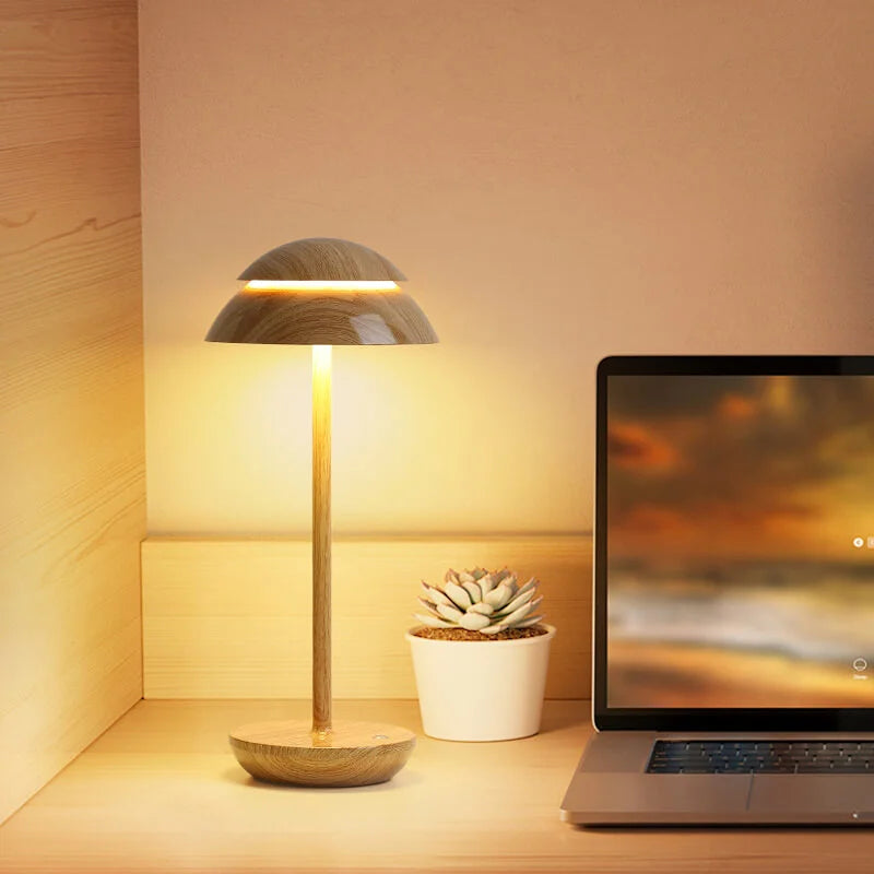 Cordless Rechargeable LED Table Lamp with Touch Dimming, Scandinavian Style for Home