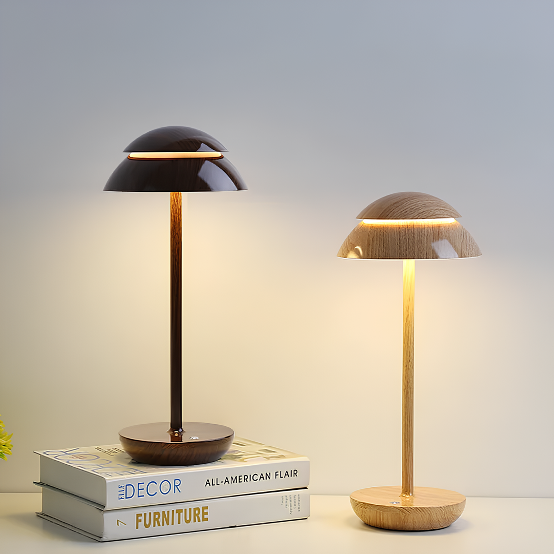 Cordless Rechargeable LED Table Lamp with Touch Dimming, Scandinavian Style for Home