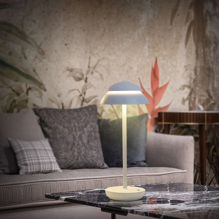 Cordless Rechargeable LED Table Lamp with Touch Dimming, Scandinavian Style for Home