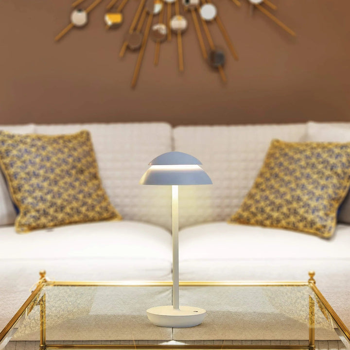 Cordless Rechargeable LED Table Lamp with Touch Dimming, Scandinavian Style for Home