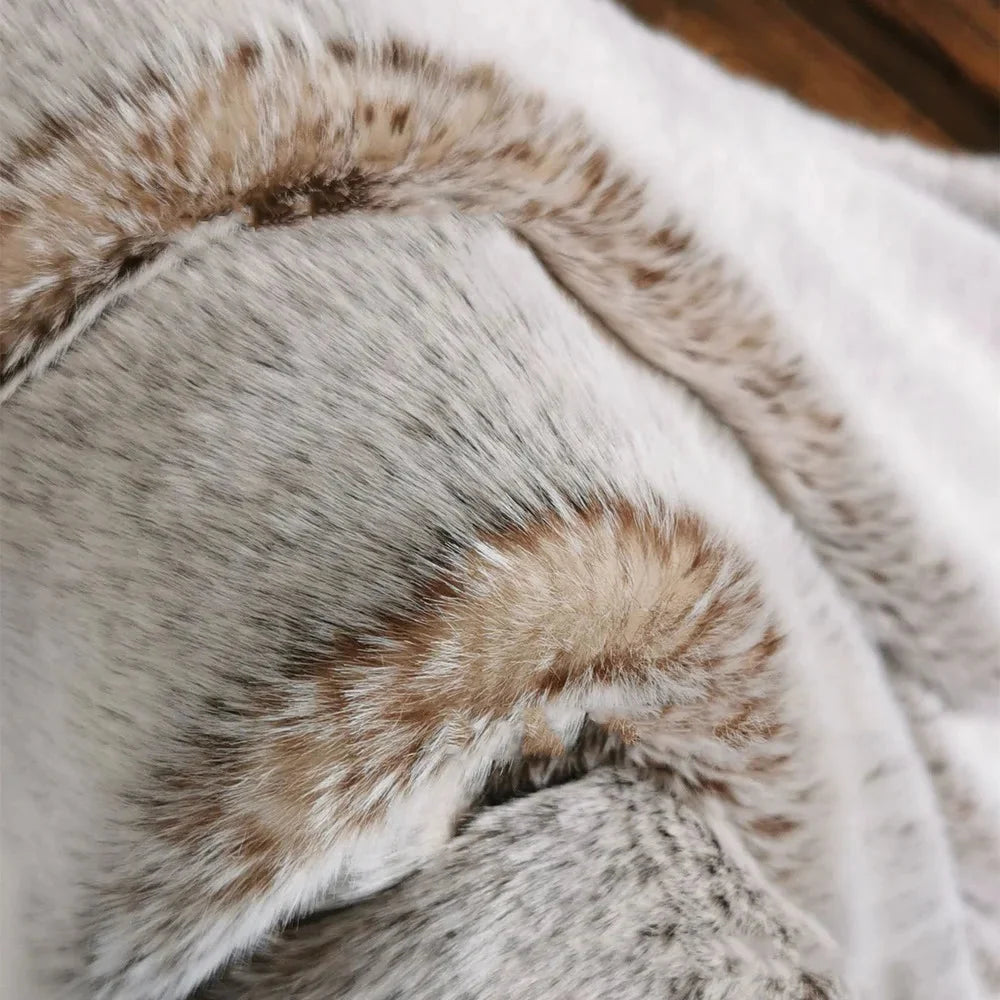 Cozy Faux Fur Throw Blanket on bed lifestyle