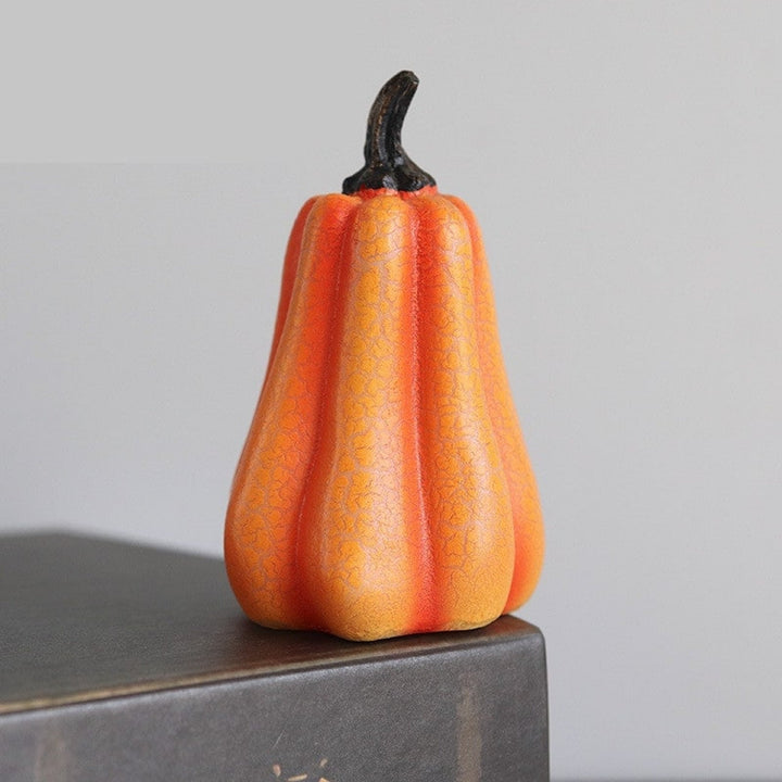 Crackle Resin Pumpkin Lanterns tall gourd shape