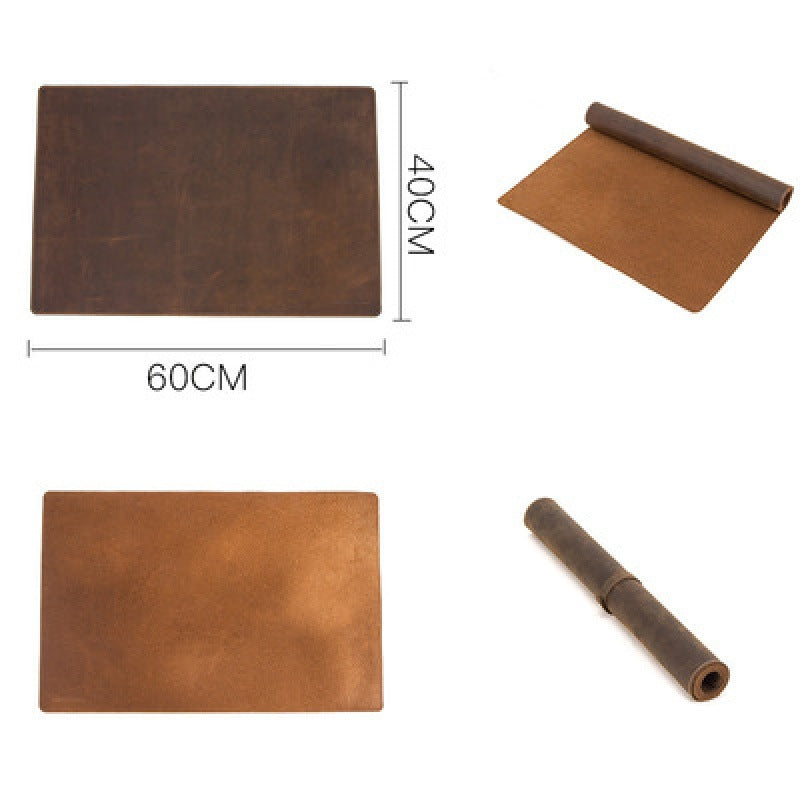 Leather desk mat 80 x 40cm dimensions