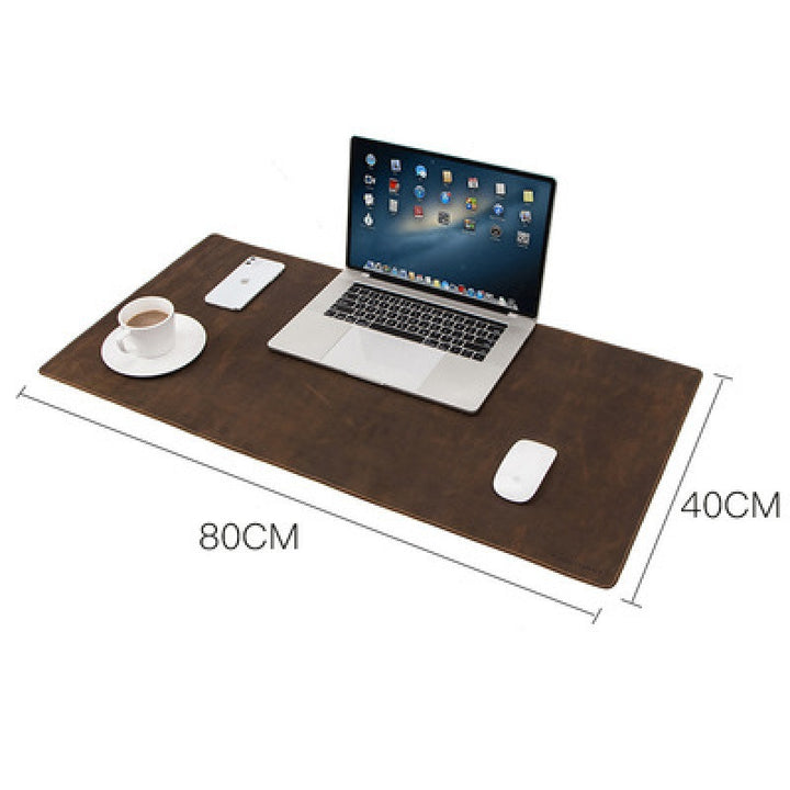 Leather desk mat 80 x 40cm size diagram