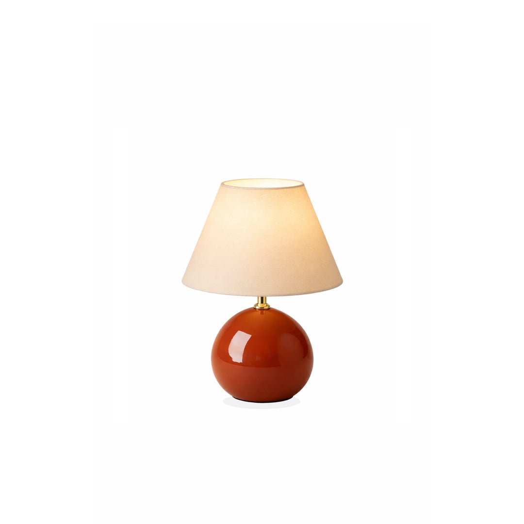 Cream Ceramic Mushroom Lamp dimension diagram