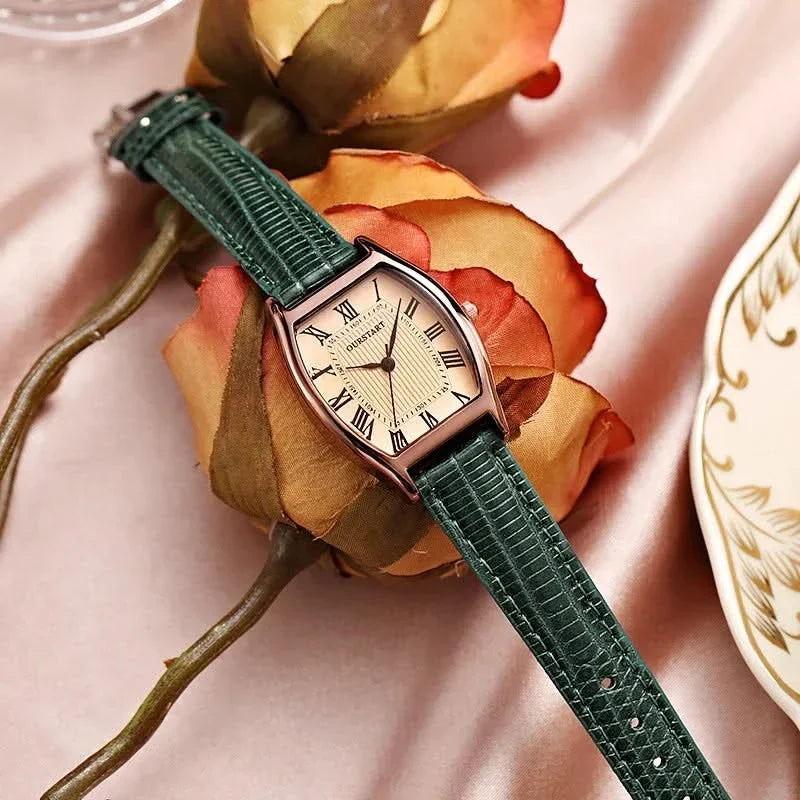 Green Croc-Embossed Tonneau Watch lifestyle