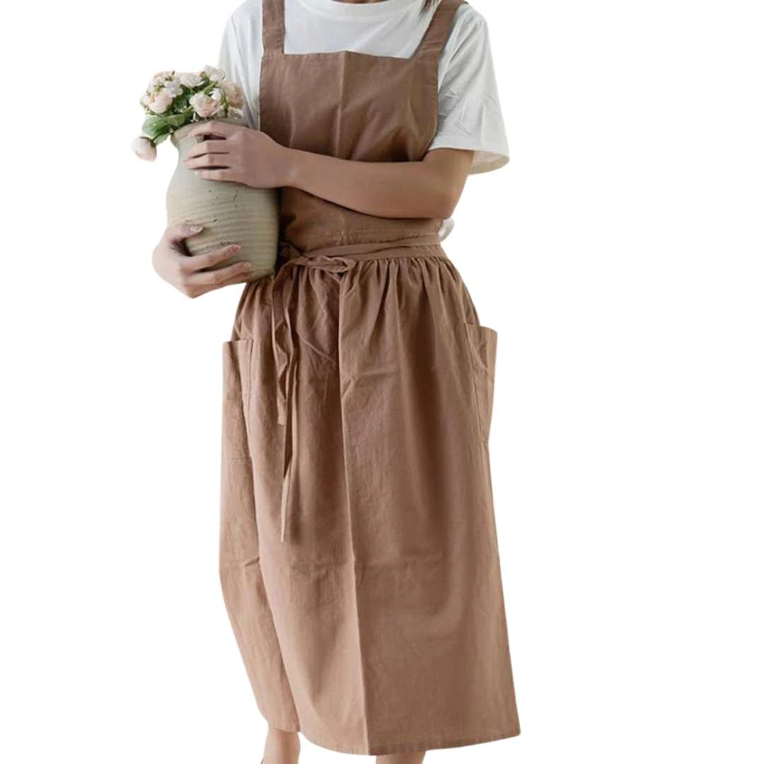 Cross-Back Cotton Kitchen Apron size guide