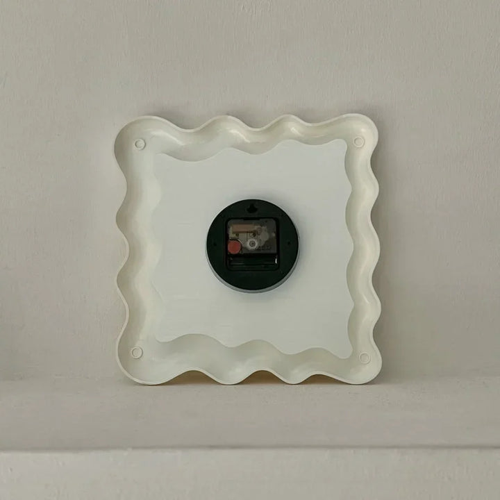Glossy Melamine Squiggle Wall Clock