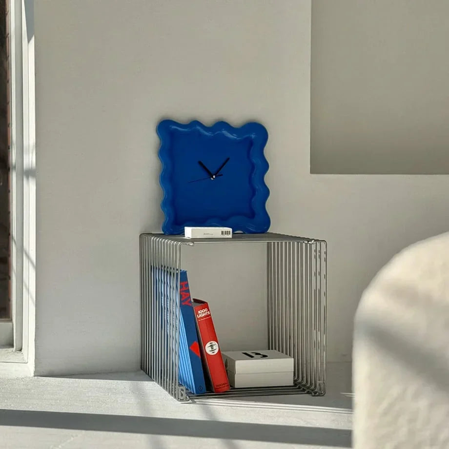 Glossy Melamine Squiggle Wall Clock