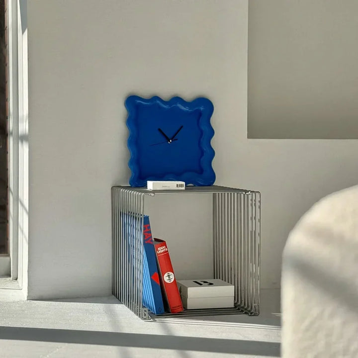 Glossy Melamine Squiggle Wall Clock
