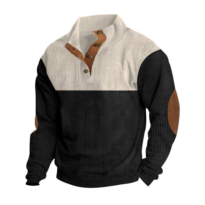 Black Cotton-Blend Pullover front view