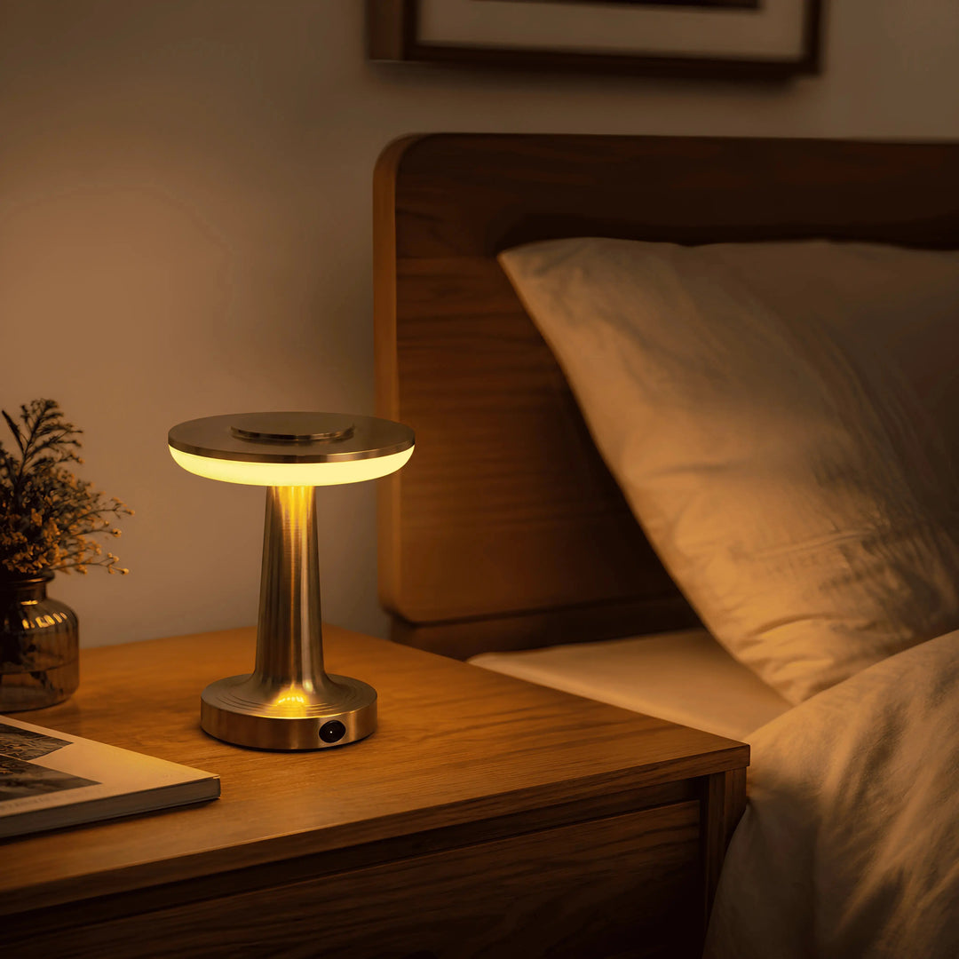 Cordless Touch Dimmer Desk Lamp on a nightstand