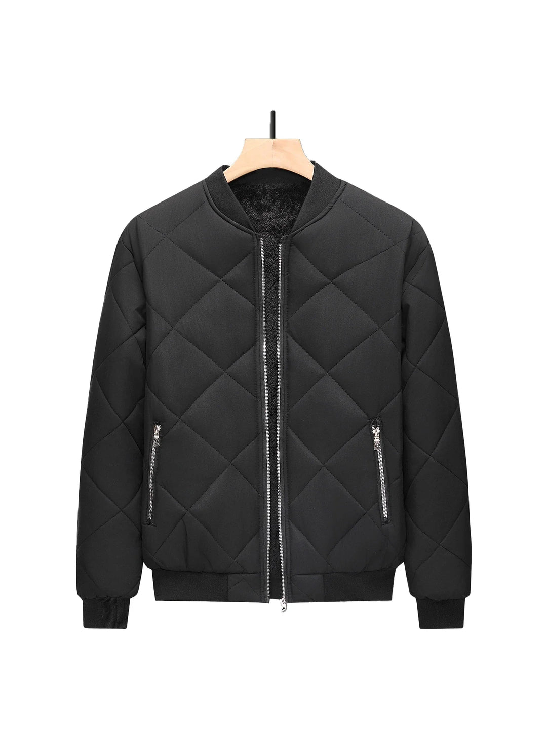 Diamond-Quilted Bomber Jacket alternate view 2