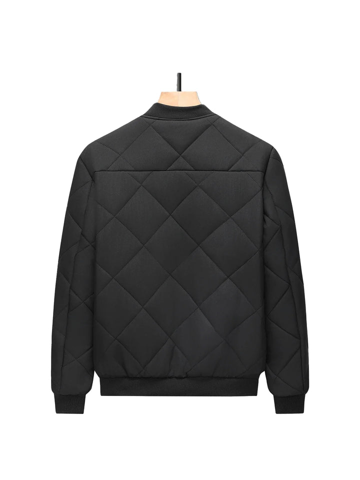 Diamond-Quilted Bomber Jacket alternate view 3
