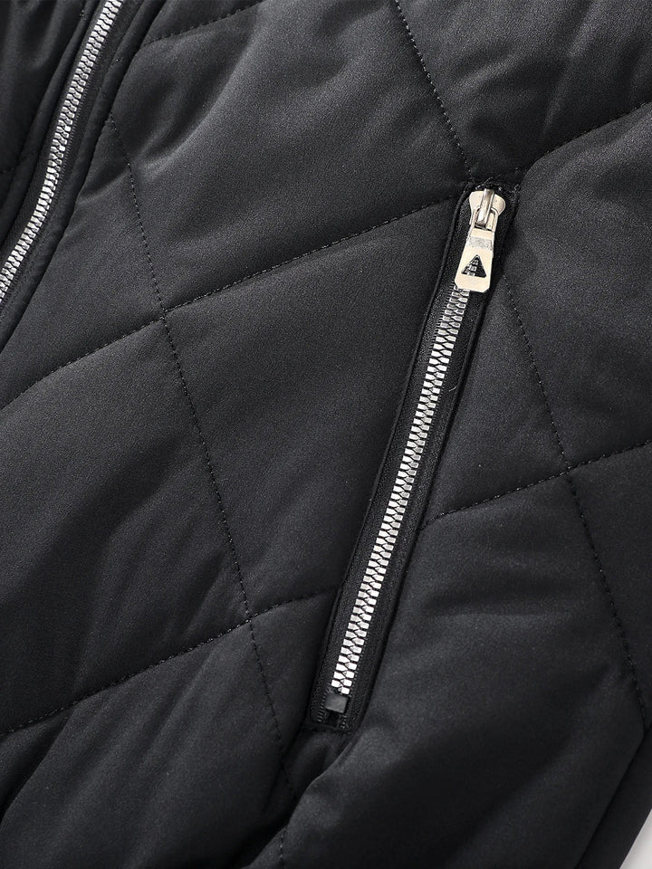 Diamond-Quilted Bomber Jacket alternate view 5