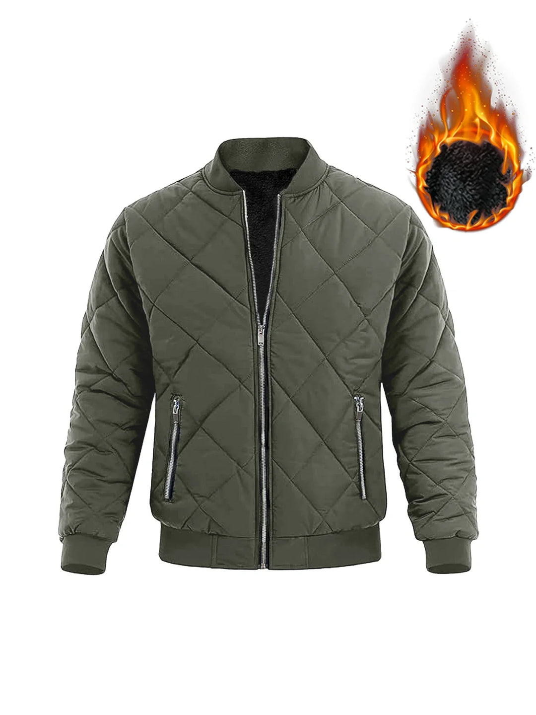 Diamond-Quilted Bomber Jacket alternate view 8
