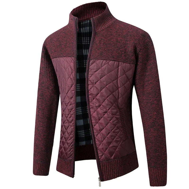 Diamond-Quilted Zip Cardigan alternate view 10
