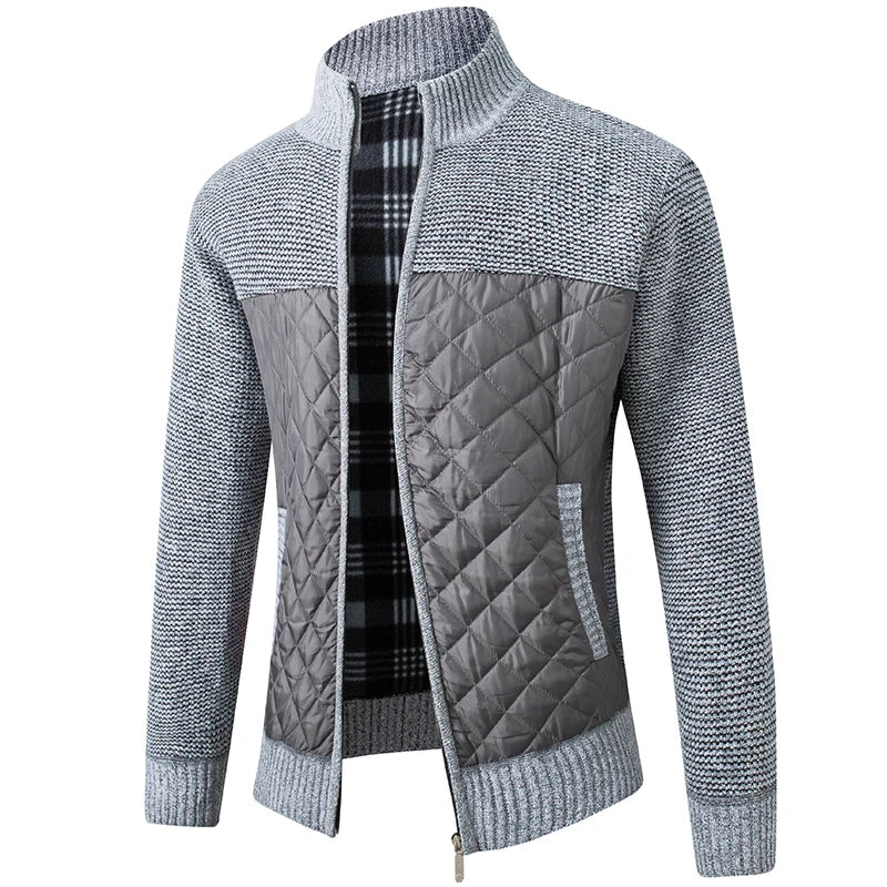Diamond-Quilted Zip Cardigan alternate view 11